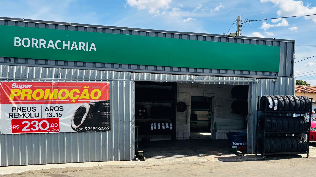 Vista da borracharia